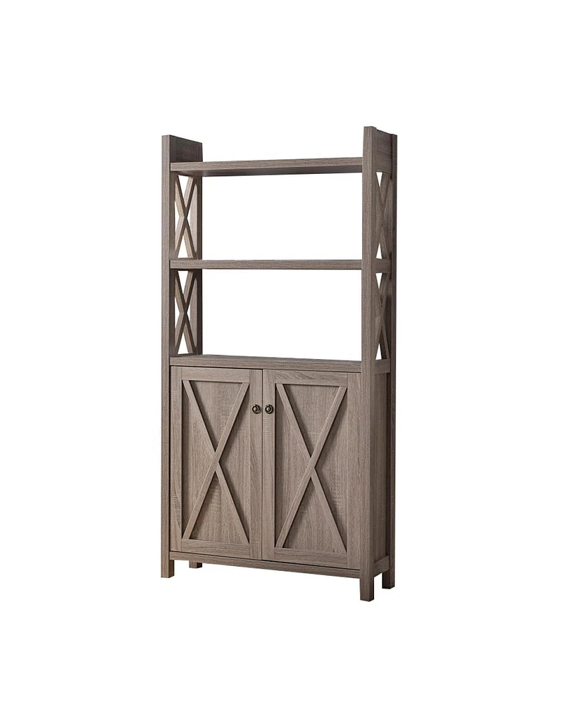 Simplie Fun Bookcase Dark Taupe