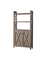 Simplie Fun Bookcase Dark Taupe