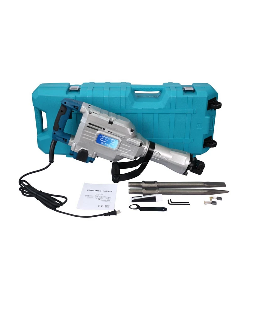 Streamdale Furniture 1900 Bpm Electric Demolition Jack Hammer 1-1/8 Inch Sds-Hex Heavy Duty