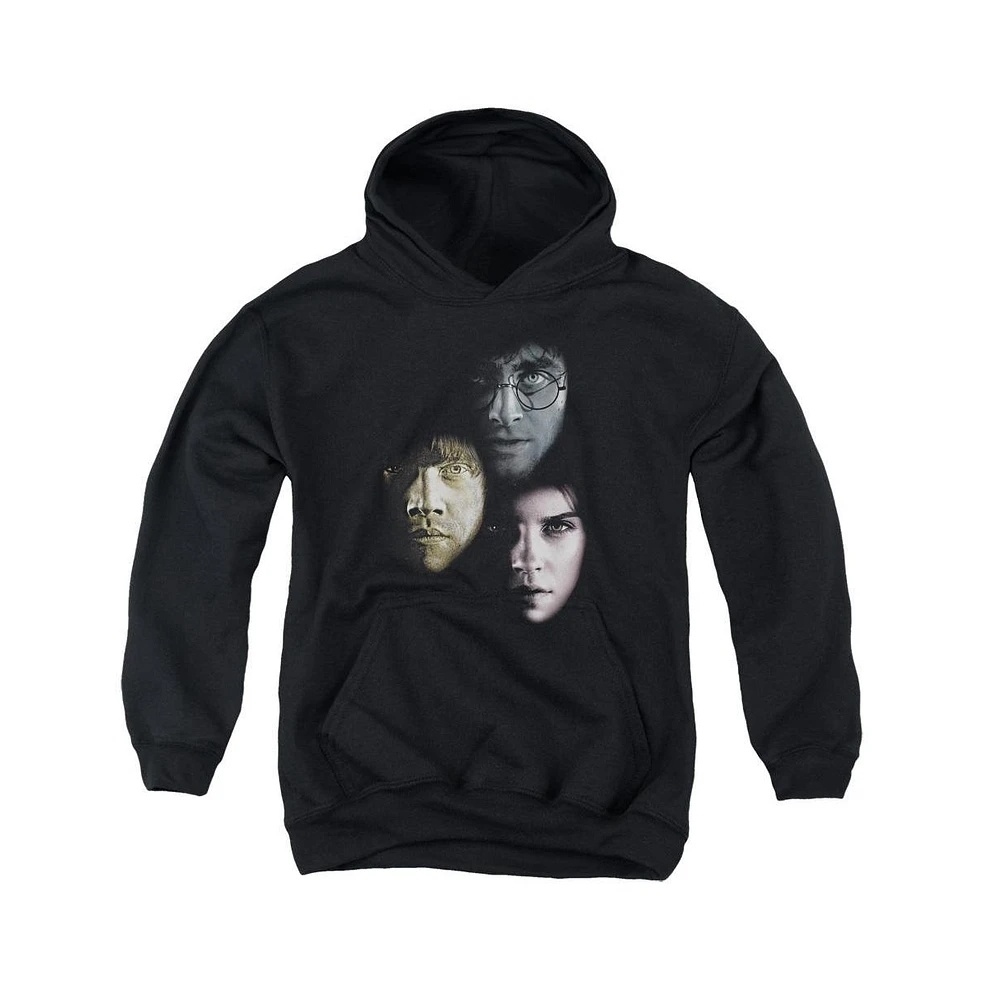 Harry Potter Boys Youth Hero Heads Pull Over Hoodie / Hooded Sweatshirt