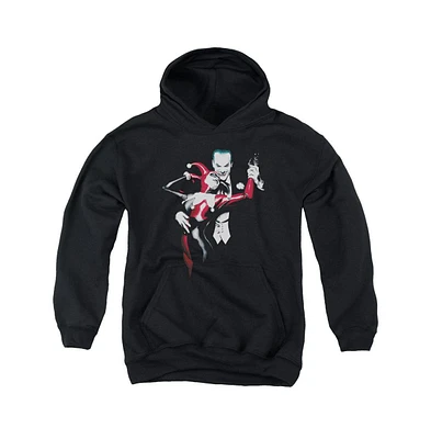 Batman Boys Youth Harley And Joker Pull Over Hoodie / Hooded Sweatshirt