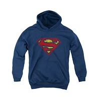 Superman Boys Youth Crackle S Pull Over Hoodie / Hooded Sweatshirt