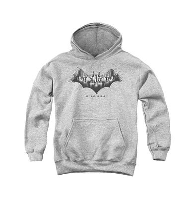 Batman Boys Youth Gotham Shield Pull Over Hoodie / Hooded Sweatshirt