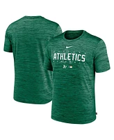 Men's Nike Green Oakland Athletics Authentic Collection Velocity Performance Practice T-shirt