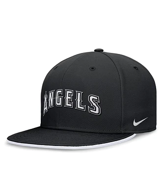 Nike Men's Black Los Angeles Angels Primetime True Performance Fitted Hat