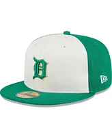 New Era Men's White/Green Detroit Tigers 2024 St. Patrick's Day 59FIFTY Fitted Hat