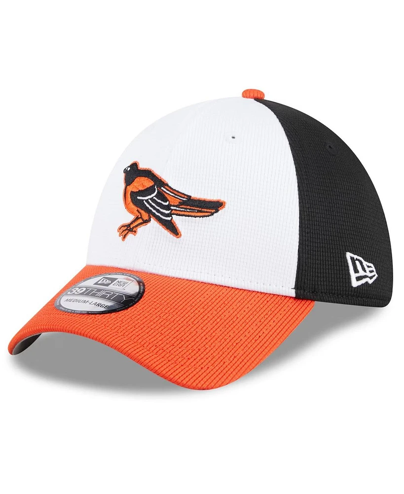 New Era Men's White Baltimore Orioles 2024 Batting Practice 39THIRTY Flex Hat