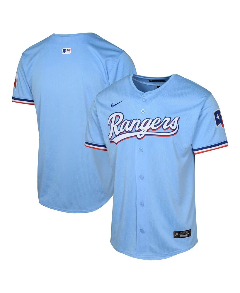 Nike Big Boys and Girls Light Blue Texas Rangers Alternate Limited Jersey