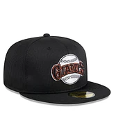 New Era Big Boys and Girls Black San Francisco Giants 2024 Batting Practice 59FIFTY Fitted Hat