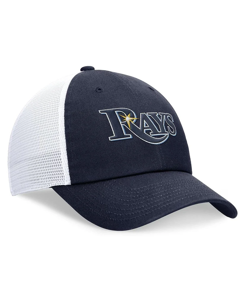 Nike Men's Navy Tampa Bay Rays Evergreen Wordmark Trucker Adjustable Hat