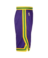 Nike Nba Big Boys and Girls Purple Utah Jazz Classic Edition Swingman Shorts