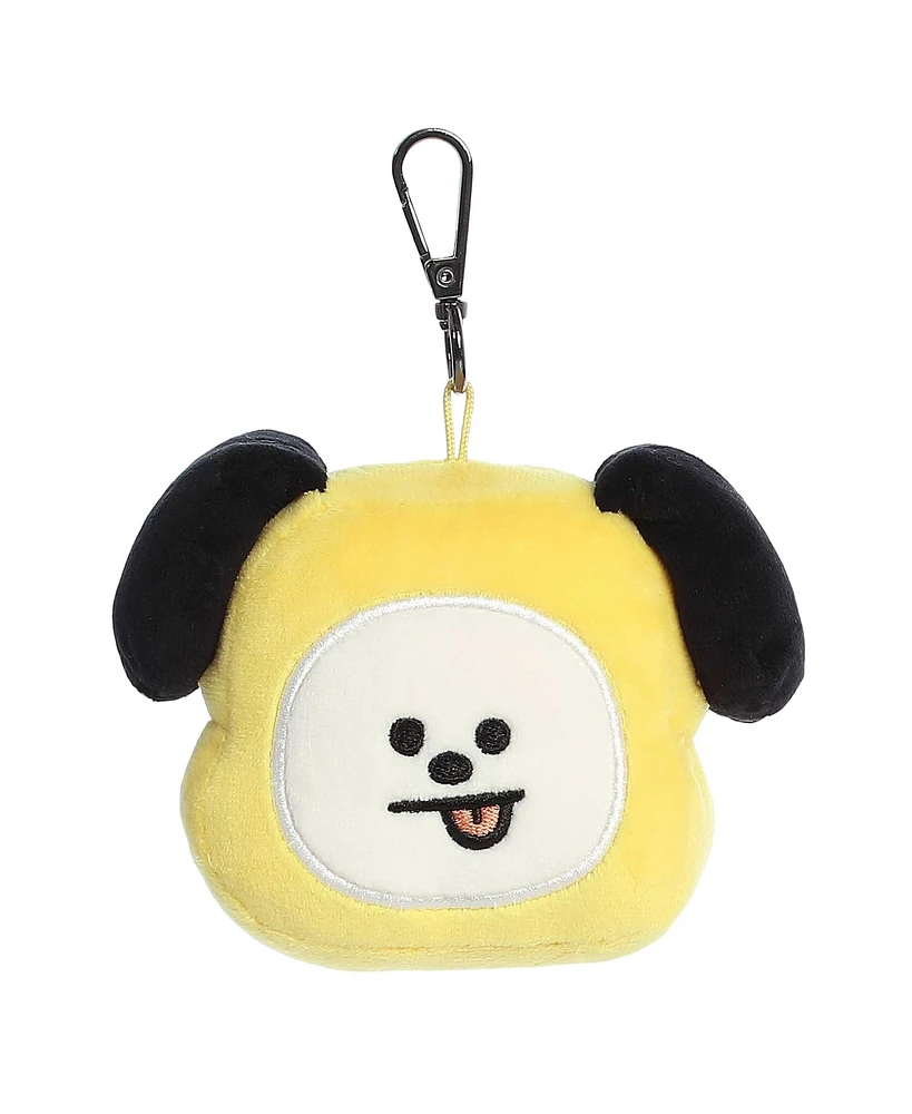 Aurora Mini Chimmy Keychain BT21 Lovable Plush Toy Yellow 4"