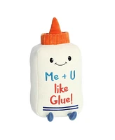 Aurora Medium Me + U Like Glue Just Sayin' Witty Plush Toy White 11"