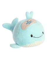 Aurora Medium Get Whale Soon Just Sayin' Witty Plush Toy Blue 10"