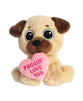 Aurora Small Puggin' Love You Just Sayin' Witty Plush Toy Brown 7"