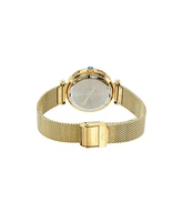 Hazel Stainless Steel Gold Tone & Blue Women's Watch 1272BHAS