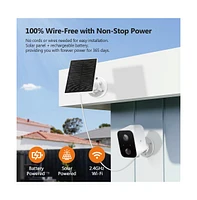 Z-edge 2 Packs 1080P Full Hd Wireless Smart Cameras with Solar Panels