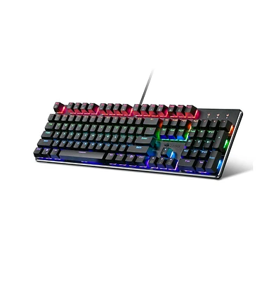 Z-edge 104 Keys Rainbow Backlit Gaming Mechanical Keyboard