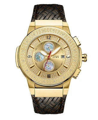 Jbw Men's Saxon Diamond (1/6 ct.t.w.) 18k Gold Plated Stainless Steel Watch