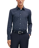 Boss by Hugo Men's Printed Performance Slim-Fit Dress Shirt