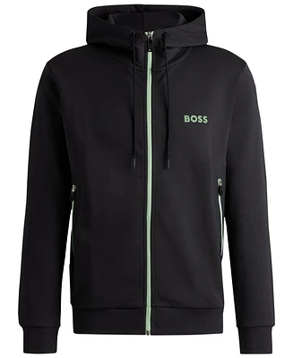 Boss by Hugo Men's 3D-Moulded Logo Zip-Up Hoodie