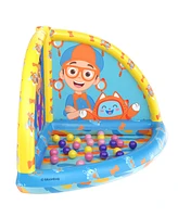 World Tech Toys Moonbug Blippi Inflatable Quarter Circle Open Ball Pit