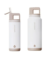 Grosche Alpine Flip 'N Sip Insulated Water Bottle with Straw 2pk 20 Oz + 40