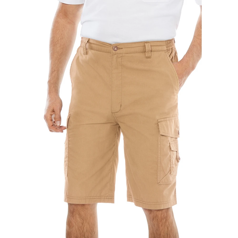 KingSize Big & Tall 10" Side Elastic Canyon Cargo Shorts