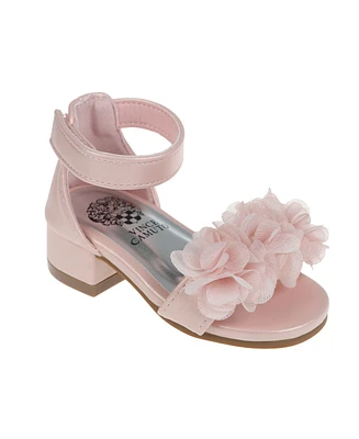 Vince Camuto Toddler Girl's Heel with Chiffon Flowers and Adhesive Closure Polyurethane Sandals