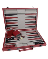 We Games /Black Leatherette Backgammon Set