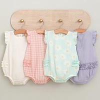 Gerber Baby Girls Gauze Sunsuit Romper