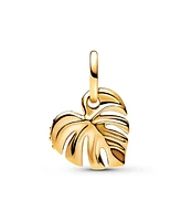 Pandora 14K Gold-Plated Sparkling Monstera Leaf Dangle Charm