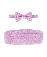 Trafalgar Men's Sobee Paisley Cummerbund and Bow Tie Set