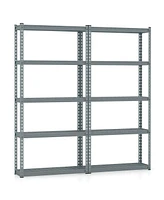 Costway 4 Pcs 5-Tier Heavy Duty Storage Shelf Utility Rack with Anti-tipping Device