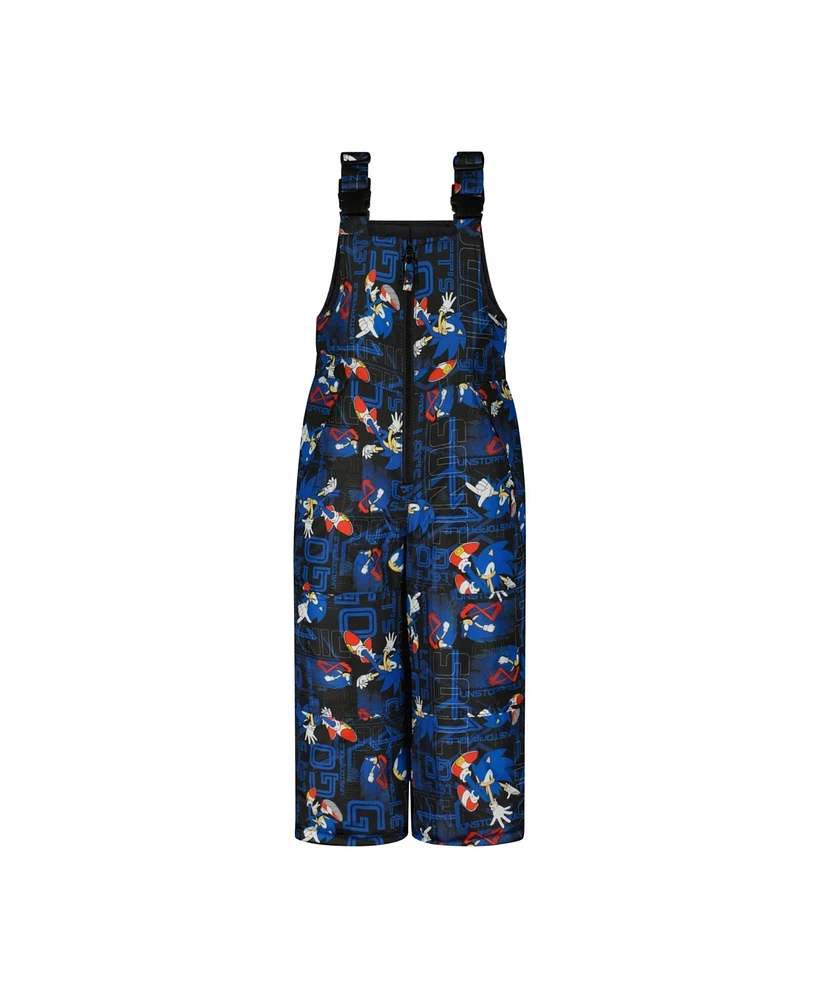 Sega Sonic the Hedgehog Baby Girls Printed Bib Snow Pants