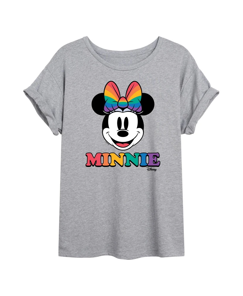 Hybrid Apparel Trendy Juniors Minnie Mouse Pride Graphic Oversized Tee
