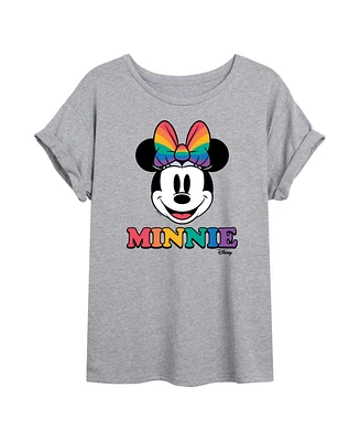 Hybrid Apparel Trendy Juniors Minnie Mouse Pride Graphic Oversized Tee