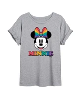 Hybrid Apparel Trendy Juniors Minnie Mouse Pride Graphic Oversized Tee