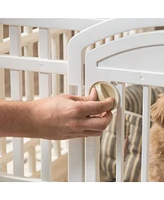 Iris 24-inch 4 Panel Exercise Pet Playpen with Door, White