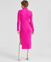 Charter Club Women's 100% Cashmere Turtleneck Midi Sweater Dress, Regular & Petites, Created for Macy's