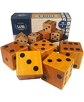 We Games Giant Roll 'em Dice - Set of 5 Wooden Lawn Dice