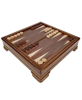 We Games Walnut 7-Games-in-1 Combination Game Set - Includes Chess, Checkers, Backgammon, Dominoes, Cribbage, Poker, Dice and Cards