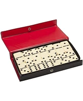 We Games Double Six Dominoes with Spinners - Ivory Tiles, Club Size