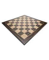 We Games Deluxe Chess Board, Zebra & Natural Wood - 15 in