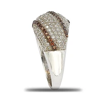 Suzy Levian Sterling Silver Cubic Zirconia Pave Crossover Ring