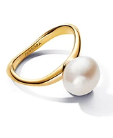 Pandora Baroque Treated Freshwater Cultured Pearl Ring 14k Gold-plated