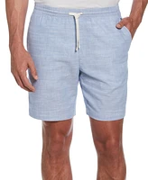 Cubavera Men's Cross-Dyed Slub Drawstring 8" Shorts