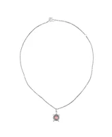 American West Jewelry Sterling Silver with Genuine Gemstone Turtle Design Women's Pendant Necklace, 16-19 Inches