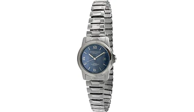 Timetech Women's Stainless Steel Blue Dial Expansion Watch