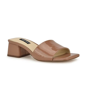 Nine West Women's Bamsy Square Toe Slip-on Dress Sandals